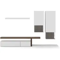 Xl Moebel Gmbh Weiße Wohnwand Möbel Moderne Hängeschränke Wandregale TV-Ständer Sideboard