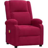 vidaXL Massagesessel Weinrot Samt