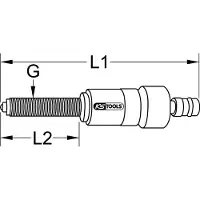 Ks Tools Hydraulikzylinder Abzieher-Spindel 640.0130 Werkzeugstahl 4500g