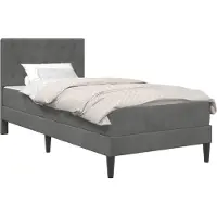 vidaXL Bettgestell mit Matratze Dunkelgrau 80 x 200 cm Samt