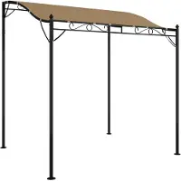 Syfax Markise Taupe 2x2,3 m 180 g/m² Stoff und Stahl
