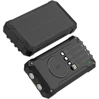 Denver PSC-20012 Solar Powerbank 20000mAh Wireless Charging USB-C LED