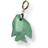 BONNIE STUDIOS Damen Schmuck Green Fish Pendant - Groen - Größe ONESIZE