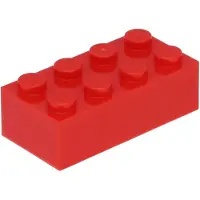 LEGO 100x Steine 2x4, Rot