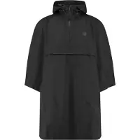 Agu Regenponcho GO Grant Rain Poncho Essential Unisex All Black-Einheitsgröße