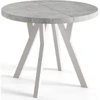 Alpi Möbel Esstisch Rund Ovo, Esstisch Ausziehbar 80-130 cm, Moderner Wohnzimmertisch und Küchentisch, At
