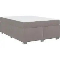 Syfax Bettrahmen mit Matratze Taupe 140 x 200 cm Stoff