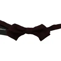 Dolce&Gabbana Men's Purple Dotted Silk Adjustable Neck Papillon Bow tie