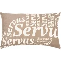 PAD Dekokissen "SERVUS", beige (natur), B:60cm L:35cm, Baumwolle, Dekokissen_Sitzkissen_Kissenhüllen, Dekokissen, Made in Europe, Kissenhülle ohne Füllung, 1 Stück