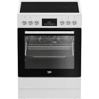 Beko FBM67320WS freistehender Herd, 60 cm Backofen, 72 L Volumen, Dampfreinigung SteamShine, 8 Heizarten, Multifunktionsofen, weiß [Energieklasse A]