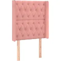 Syfax Kopfteil mit Ohren Rosa 83x16x118/128 cm Samt