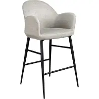 ANGEL CERDA SL Angel Cerdá Hocker aus hellgrauem Stoff 4174