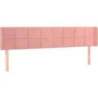 Syfax Kopfteil mit Ohren Rosa 163x16x78/88 cm Samt