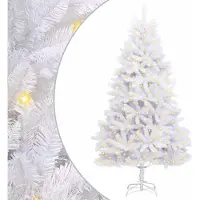 Syfax Künstlicher Weihnachtsbaum Weiß 240 cm PVC und Metall