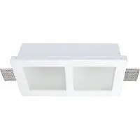 Silamp Halter Spot GU10 Dual LED Quadrat Weiß ø215mm + matte Glasscheiben
