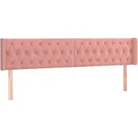 Syfax Kopfteil mit Ohren Rosa 203x16x78/88 cm Samt