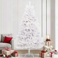Prolenta Maison Exclusive - Künstlicher Weihnachtsbaum Weiß 240 cm PVC und Metall