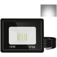 Peviasot LED Strahler Außen 10W, IP66 LED Fluter 120°, Kaltweiß 6000K, 1m Kabel ohne Stecker, 2er Set