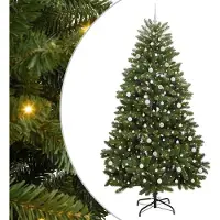vidaXL Möbel Künstlicher Weihnachtsbaum - Grün 240 cm PVC und Metall - Christbaumschmuck CLORIS6866147
