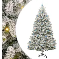 vidaXL "2026 MODERNE" Künstlicher Weihnachtsbaum - Grün und Weiß 270 cm PVC und Metall - Christbaumschmuck CC3160924