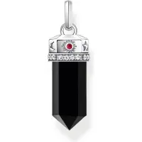 Thomas Sabo Kettenanhänger mit facettiertem Onyx Silber geschwärzt
