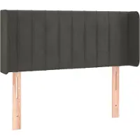 Syfax Kopfteil mit Ohren Dunkelgrau 103x16x78/88 cm Samt