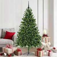 vidaXL Best Möbel Weihnachtsbaum mit 300 LEDs mit Ständer Grün 180 cm PE - Künstliche Weihnachtsbäume CL6264977 2parcel