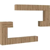 vidaXL TV-Einheiten Wandmontiert 4 pcs Artisan-Eiche Holzwerkstoff
