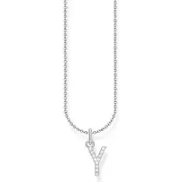 Thomas Sabo Kette mit Buchstaben-Anhänger Y Silber