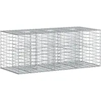 vidaXL Gabionen Hochbeet Silber