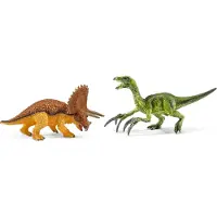 Schleich - Tierfiguren, Triceratops und Therizinosaurus, klein; 42217