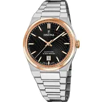 Festina Herrenuhr Swiss Made Armbanduhr Edelstahl silber UF20065/4