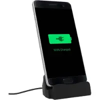 Avizar , Ladestation mit Micro-USB Anschluss für Aufladen und Synchronisierung, Schwarz