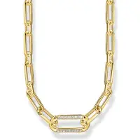 Thomas Sabo Gliederkette mit steinbesetztem Ankerelement vergoldet