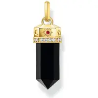 Thomas Sabo Kettenanhänger mit facettiertem Onyx vergoldet