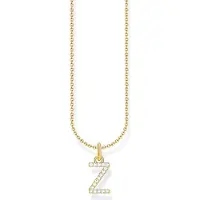 Thomas Sabo Kette mit Buchstaben-Anhänger Z vergoldet