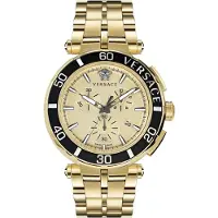 Versace Greca Chrono Herrenuhr gold schwarz