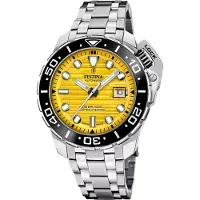 Festina Armbanduhr Automatic Diver Swiss Made Yellow