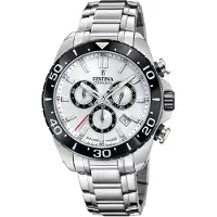 Festina Chronographen Chrono Swiss Made White