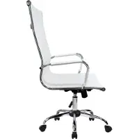 Equip Bürostuhl, Rippenpolster, Hochlehner, weiss