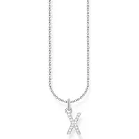 Thomas Sabo Kette mit Buchstaben-Anhänger X Silber