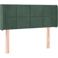Syfax Kopfteil mit Ohren Dunkelgrün 93x16x78/88 cm Samt