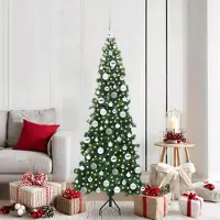 vidaXL Design Eckiger künstlicher Weihnachtsbaum Grün 180 cm PVC und Metall 2025NEU5567186
