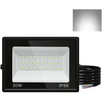 Peviasot LED Strahler Außen 30W, IP66 LED Fluter 120°, Kaltweiß 6000K, 1m Kabel ohne Stecker, 2er Set
