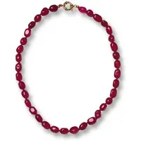 BONNIE STUDIOS Damen Schmuck Bobby Burgundy Necklace - Rood - Größe ONESIZE
