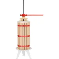 Wiltec 30L Obstpresse aus Buchenholz inkl. Presstuch, manuelle Weinpresse mit 285x581mm Korb, Apfelpresse Fruchtpresse für Obst Wein Maische