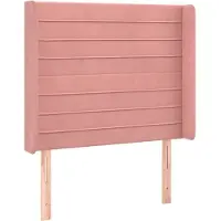 Syfax Kopfteil mit Ohren Rosa 83x16x118/128 cm Samt