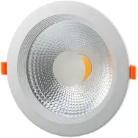 Silamp Spot LED Encastrable COB Rond 30W - Blanc Froid 6000K - 8000K