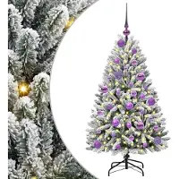 vidaXL "2026 MODERNE" Künstlicher Weihnachtsbaum - Grün und Weiß 120 cm PVC und Metall - Christbaumschmuck CC4785887
