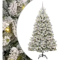 vidaXL "2026 MODERNE" Künstlicher Weihnachtsbaum - Grün und Weiß 240 cm PVC und Metall - Christbaumschmuck CC9383204